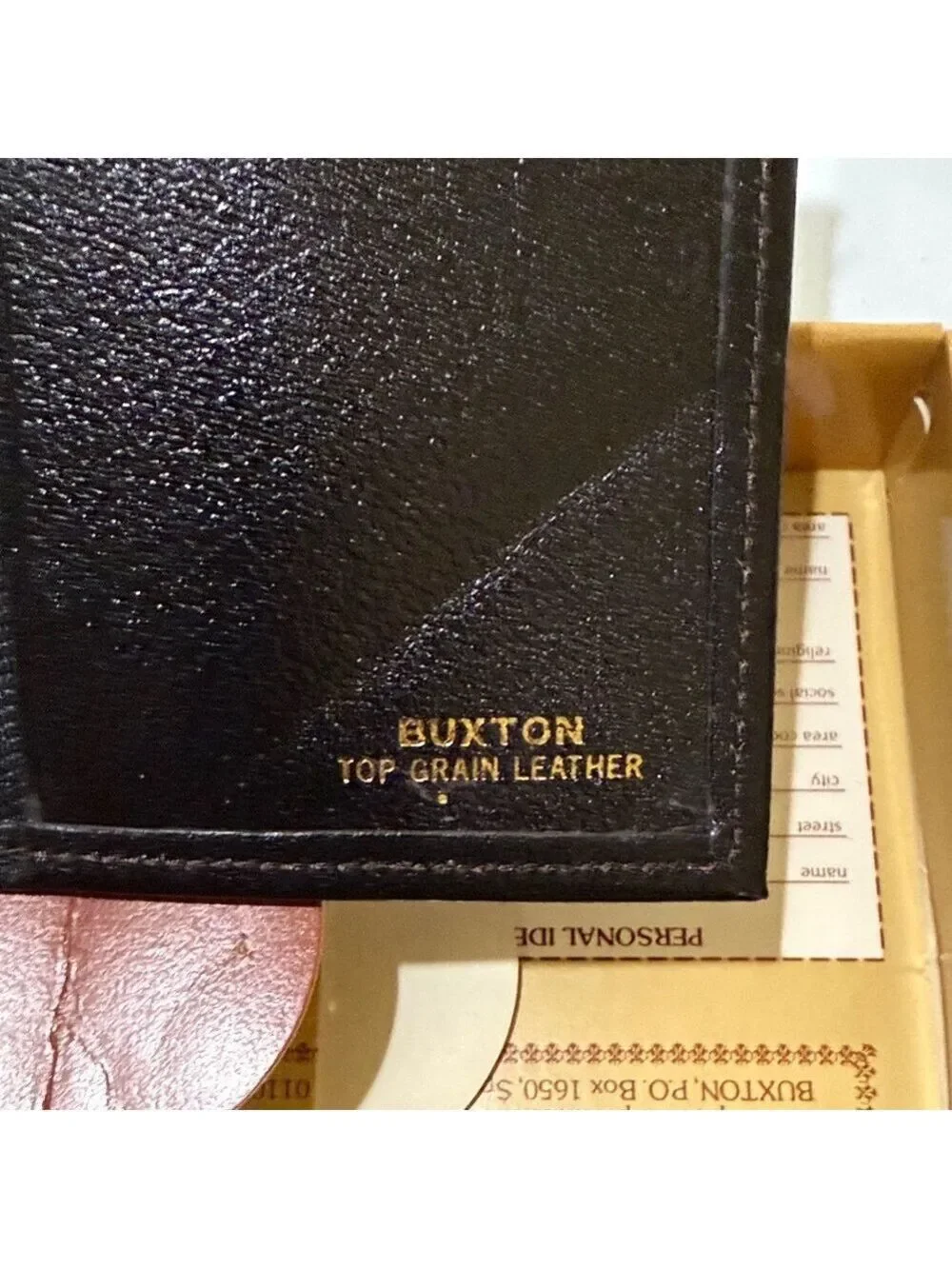 Buxton  men’s wallet Vintage Black Bill-Tainer Card Holder Authentic wallet